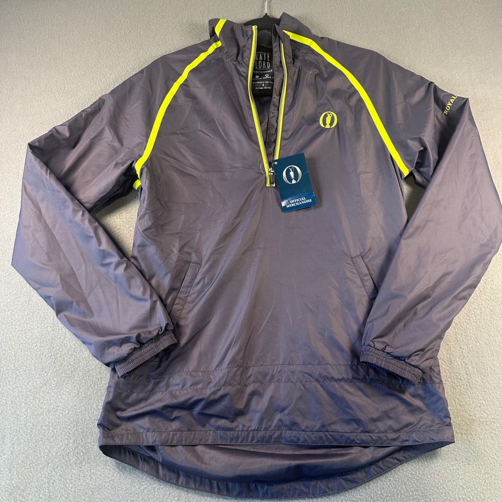 Kate Lord The Open Royal Birkdale Golf Windbreaker Jacket Grey Neon Womens Small